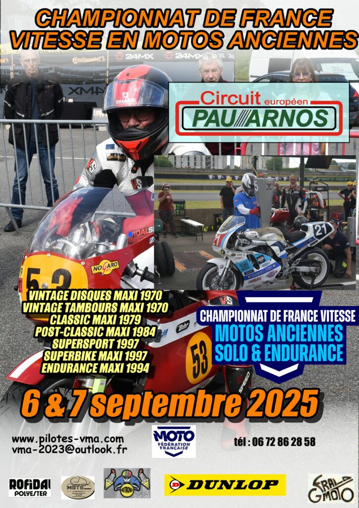 Championnat de France Vitesse Motos Anciennes - 5, 6 & 7 septembre