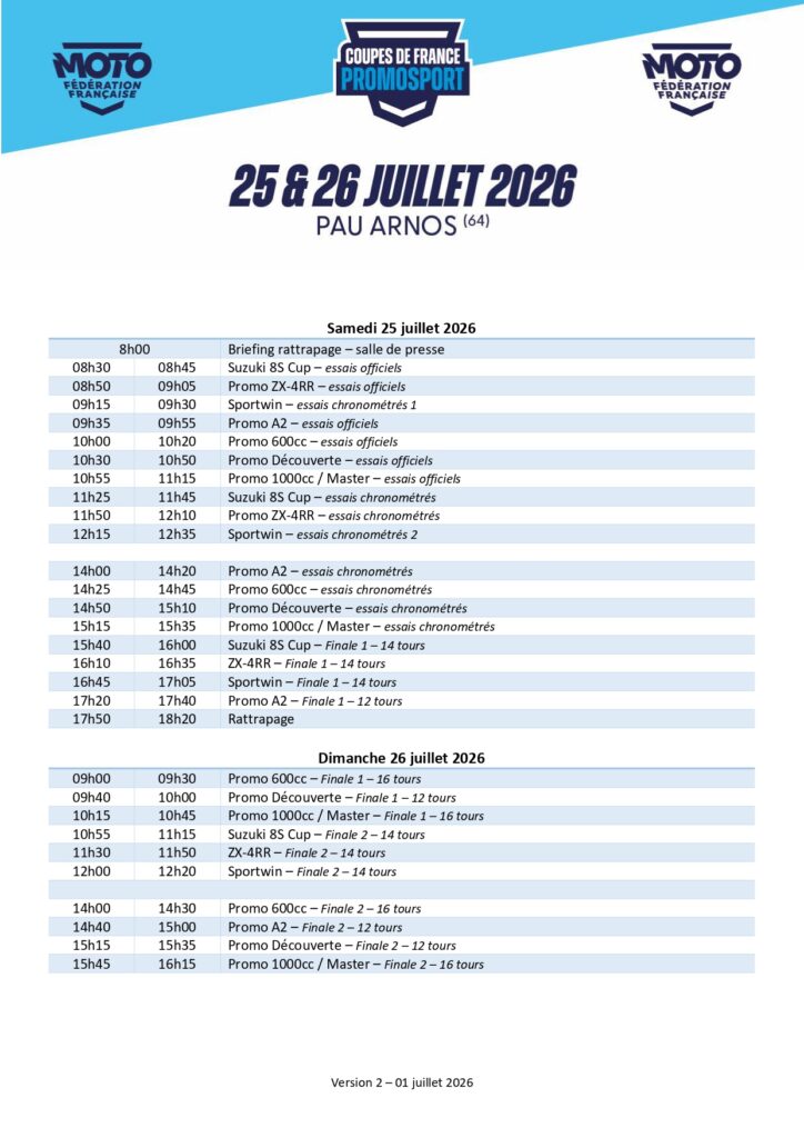 4. Horaires Promosport Pau 2026 du 01 07 2026_page-0002