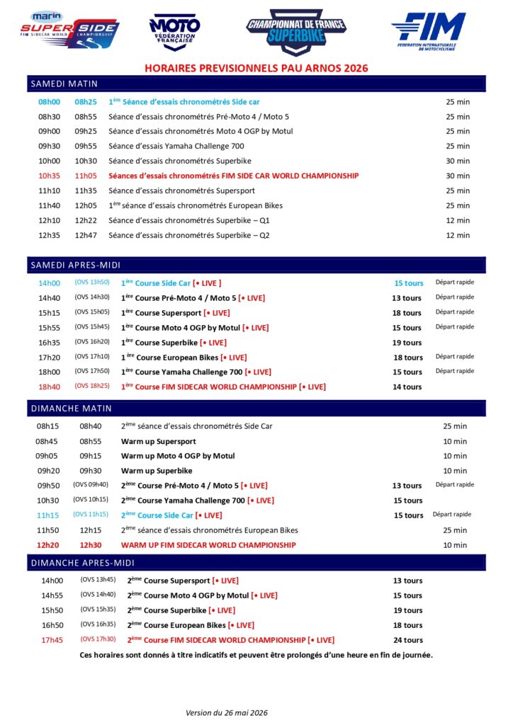 Horaires prévisionnels V3 SUPERBIKE 2026 PAU SIDE FIM 26-05_page-0002